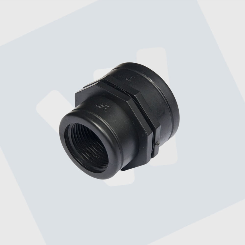 PP verloopsok 3/4"binnendraad x 1" binnendraad