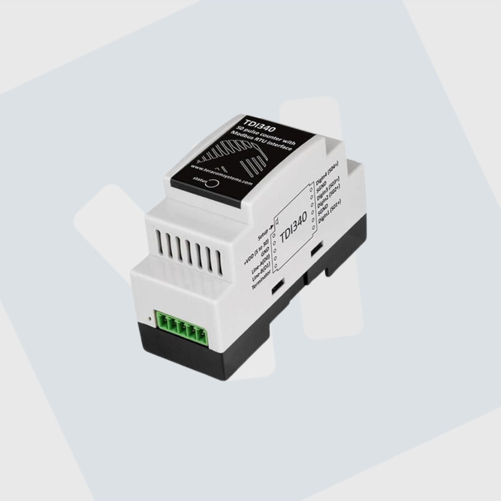 Pulsomvormer van Reed of Inductief naar ModBUS Terracom TDI340
