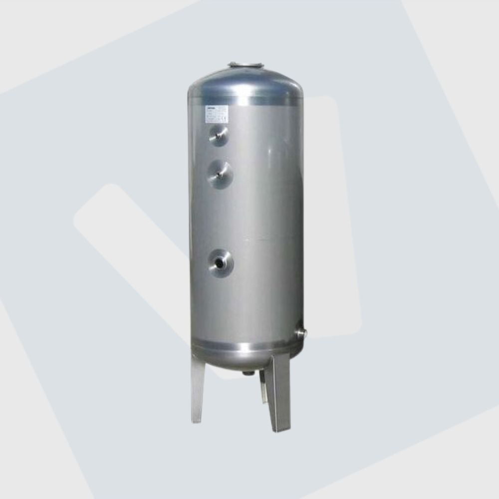 Verticale RVS304 tank zonder membraan 60 - 100- 150 - 200 - 300 - 400 - 500 - 600 - 750 - 1000 liter