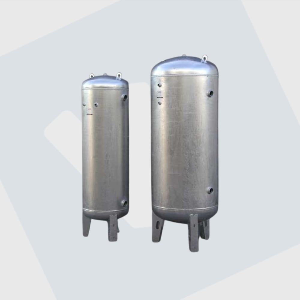 Verticale gegalvaniseerde druktank zonder membraan 100, 200, 300, 500, 750, 1000, 1500, 2000, 3000 liter