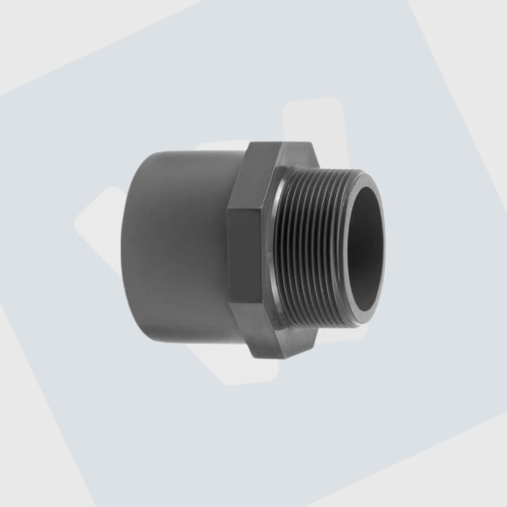 Puntstuk / draadeind PVC 16-20-25-32-40-50-63 mm PN16