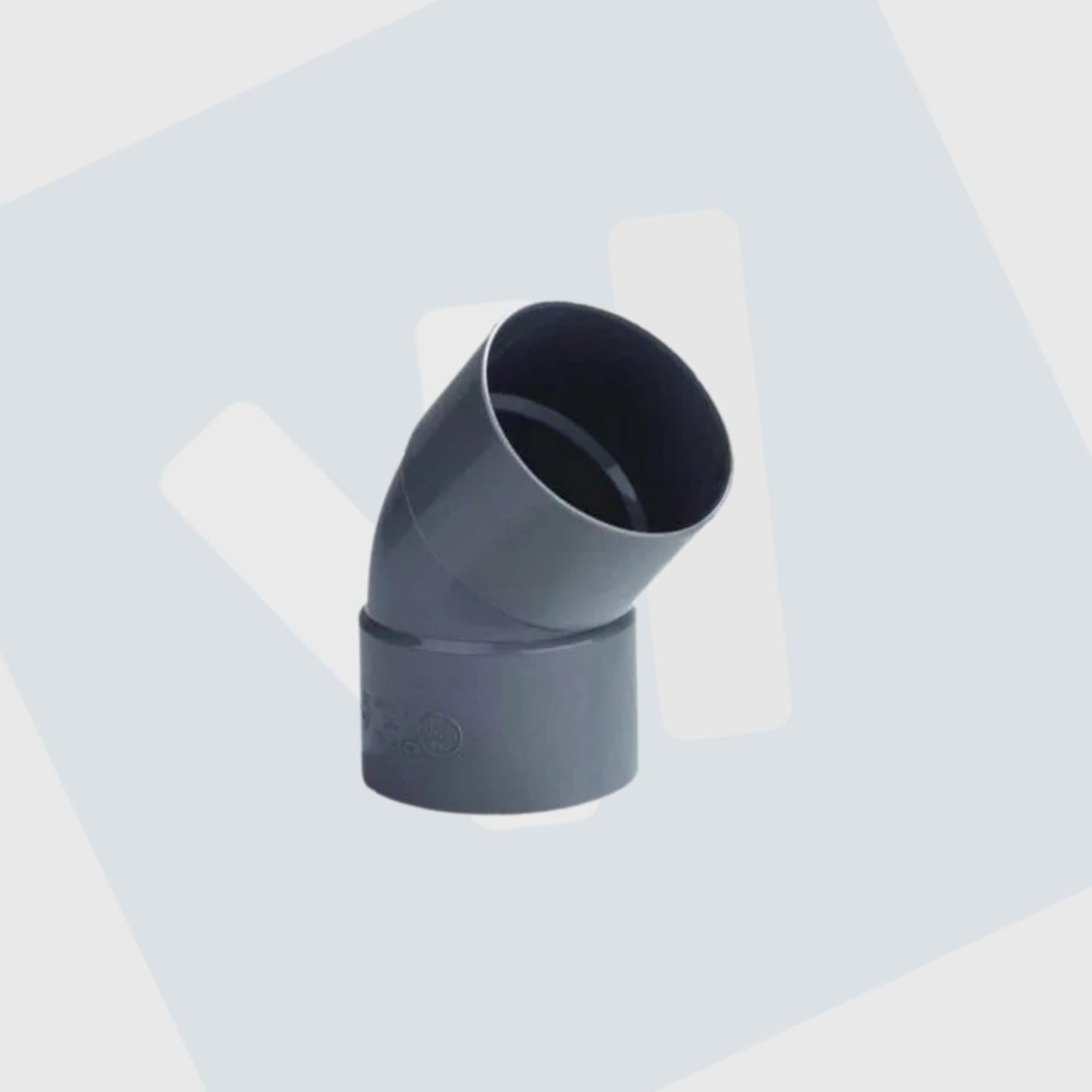 pvc riool lijm bocht 45º 2x mof 40-50-75-90-110-125 mm
